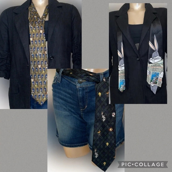 Looney Tunes men’s neck tie Vintage characters accessory bugs bunny business - Picture 1 of 5